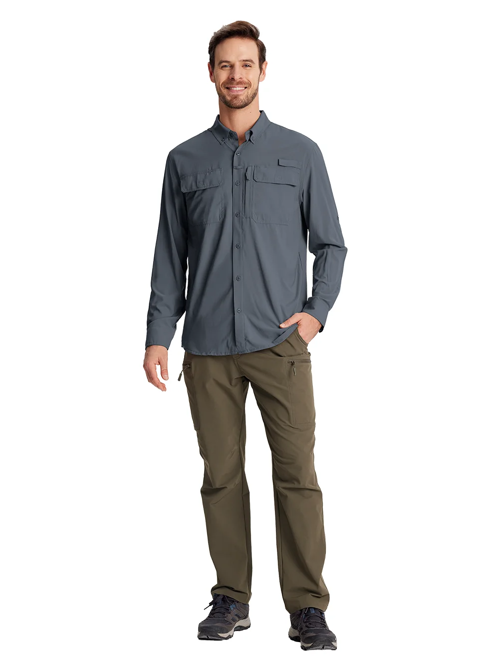 TACVASEN UPF 50+ Sun Protection Fishing Shirts Men's Quick Dry Long Sleeve Shirts Mesh Breathable Hiking Work Cargo Shirts TACVASEN UPF 50+ Sun Protection Fishing Shirts Men's Quick Dry Long Sleeve Shirts Mesh Breathable Hiking Work Cargo Shirts