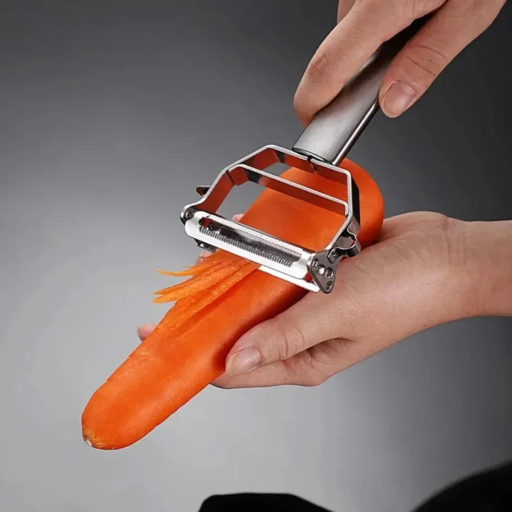 Kitchen Vegetable Peeler Stainless Steel Melon Planer Double-Head Peeler Household Multiple-Function Fruit and Vegetable Peeler Kitchen Vegetable Peeler Stainless Steel Melon Planer Double-Head Peeler Household Multiple-Function Fruit and Vegetable Peeler