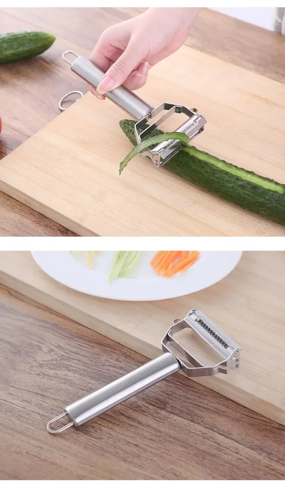 Kitchen Vegetable Peeler Stainless Steel Melon Planer Double-Head Peeler Household Multiple-Function Fruit and Vegetable Peeler Kitchen Vegetable Peeler Stainless Steel Melon Planer Double-Head Peeler Household Multiple-Function Fruit and Vegetable Peeler
