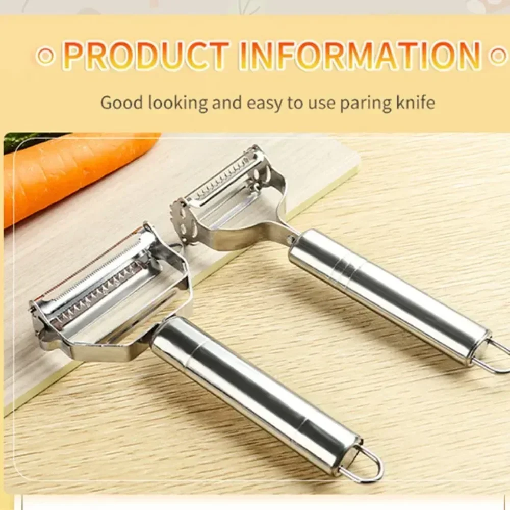 Kitchen Vegetable Peeler Stainless Steel Melon Planer Double-Head Peeler Household Multiple-Function Fruit and Vegetable Peeler Kitchen Vegetable Peeler Stainless Steel Melon Planer Double-Head Peeler Household Multiple-Function Fruit and Vegetable Peeler