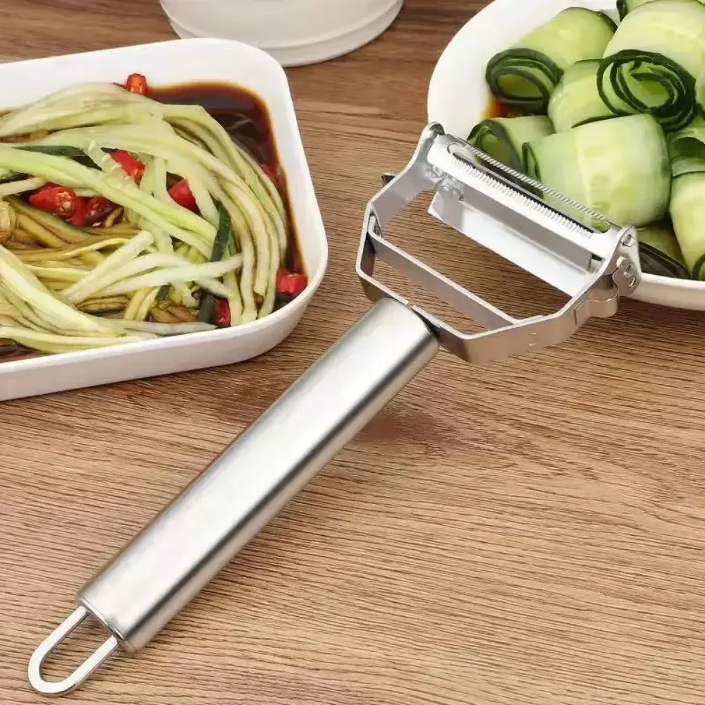 Kitchen Vegetable Peeler Stainless Steel Melon Planer Double-Head Peeler Household Multiple-Function Fruit and Vegetable Peeler Kitchen Vegetable Peeler Stainless Steel Melon Planer Double-Head Peeler Household Multiple-Function Fruit and Vegetable Peeler