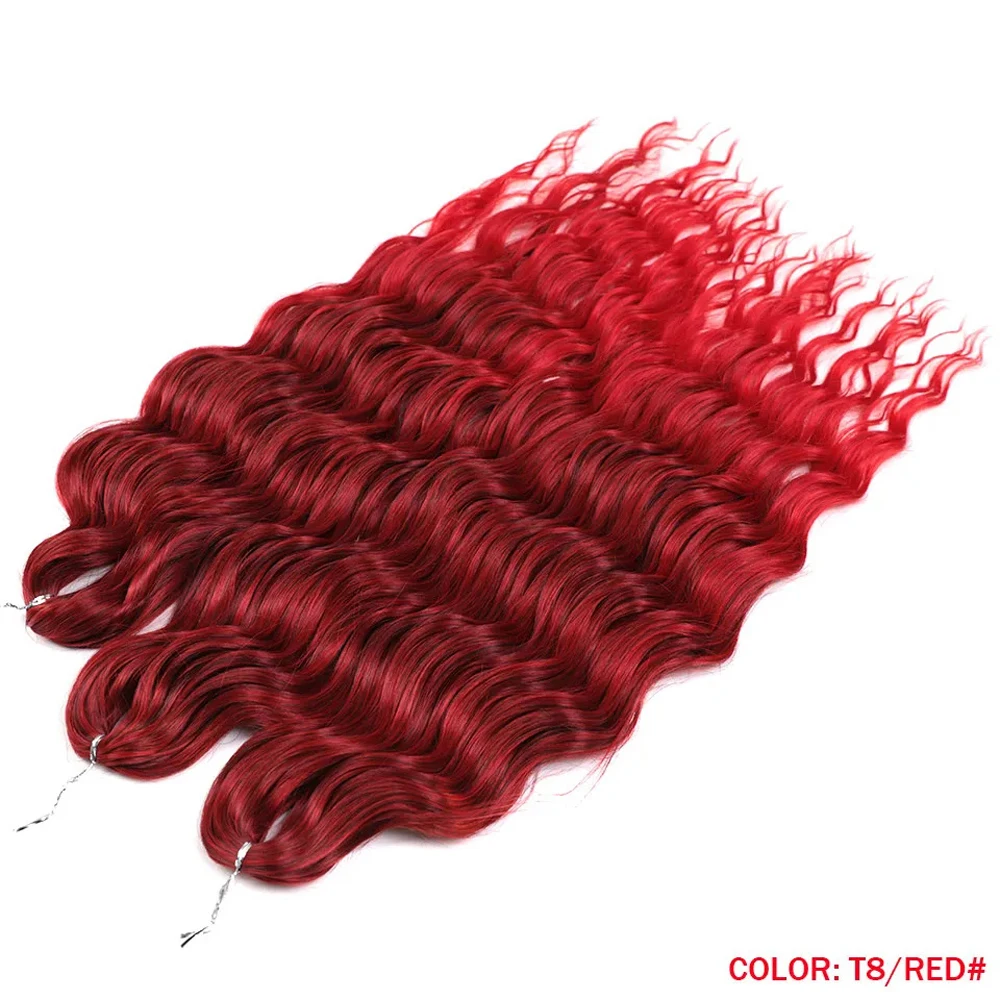 Synthetic Anna Hair Loose Deep Wave Braiding Hair Extensions 24 Inch Water Wave Braid Hair Ombre Blonde Twist Crochet Curly Hair Synthetic Anna Hair Loose Deep Wave Braiding Hair Extensions 24 Inch Water Wave Braid Hair Ombre Blonde Twist Crochet Curly Hair