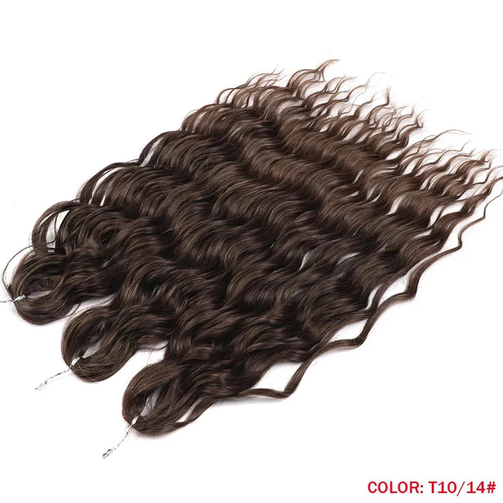 Synthetic Anna Hair Loose Deep Wave Braiding Hair Extensions 24 Inch Water Wave Braid Hair Ombre Blonde Twist Crochet Curly Hair Synthetic Anna Hair Loose Deep Wave Braiding Hair Extensions 24 Inch Water Wave Braid Hair Ombre Blonde Twist Crochet Curly Hair