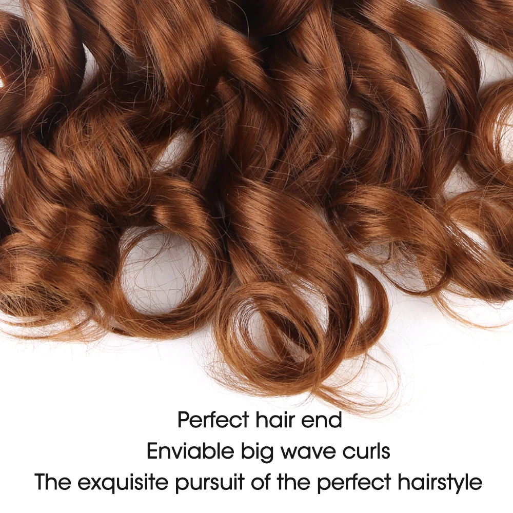 French Curly Crochet Braiding Hair Synthetic Loose Wave Ombre Braids Hair for Women  Spiral Curls Pre Stretched Hair Extensions