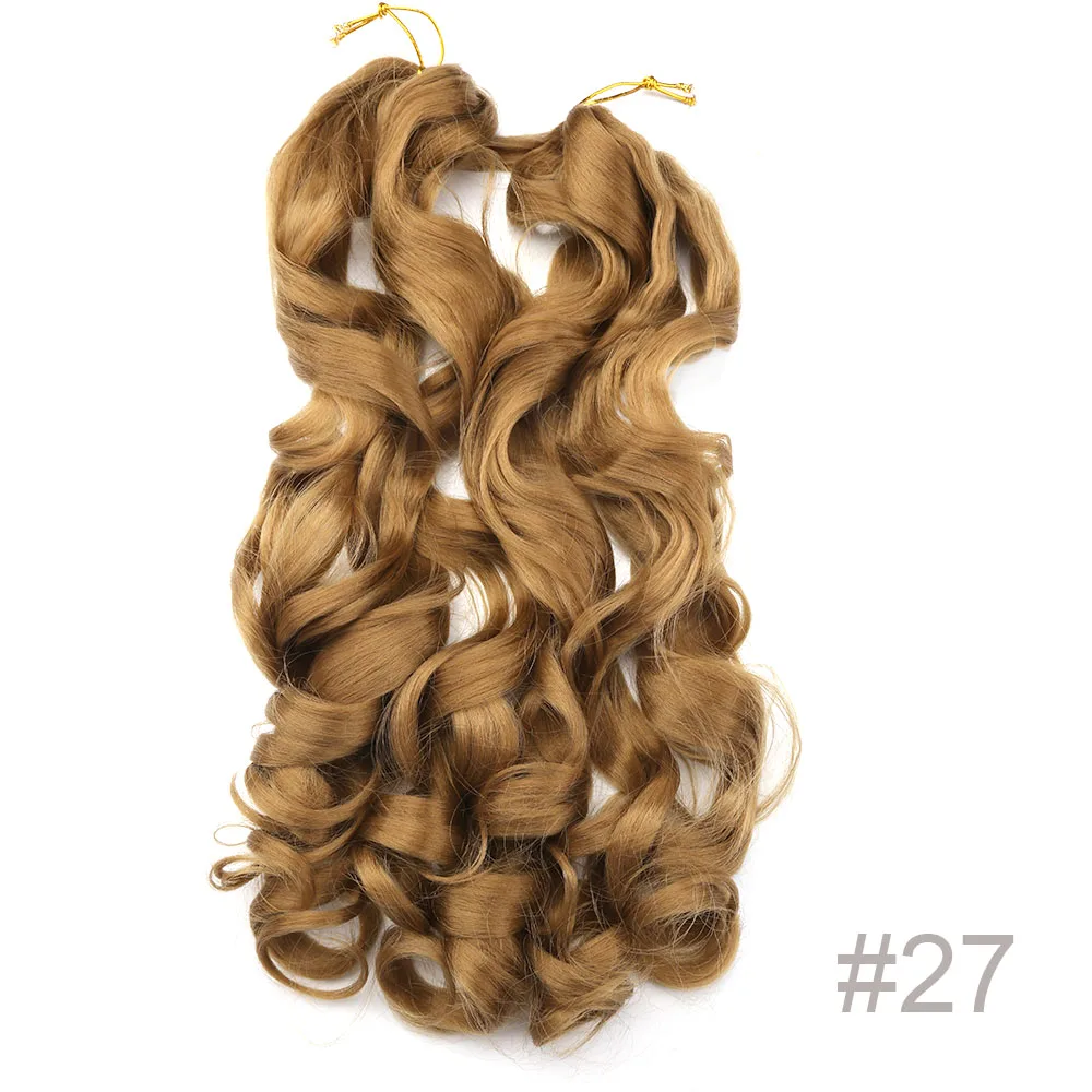 French Curly Crochet Braiding Hair Synthetic Loose Wave Ombre Braids Hair for Women  Spiral Curls Pre Stretched Hair Extensions