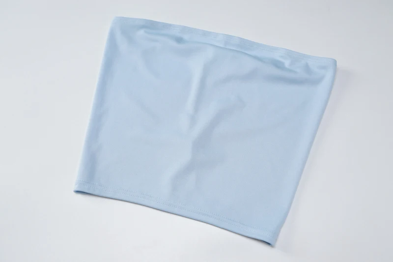 Hugcitar Solid Sleeveless Folds Tube Crop Top Skirts 2 Piece Matching Set Summer Fashion Streetwear Beach Clothing Drop Shipping