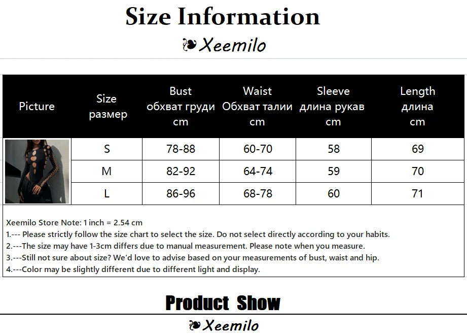 Xeemilo Sexy Dot Hollow Out Bodysuit Y2K Gothic Punk Long Sleeves Bodycon T-shirt Women Autumn Streetwear Slim Bodice Bodysuits