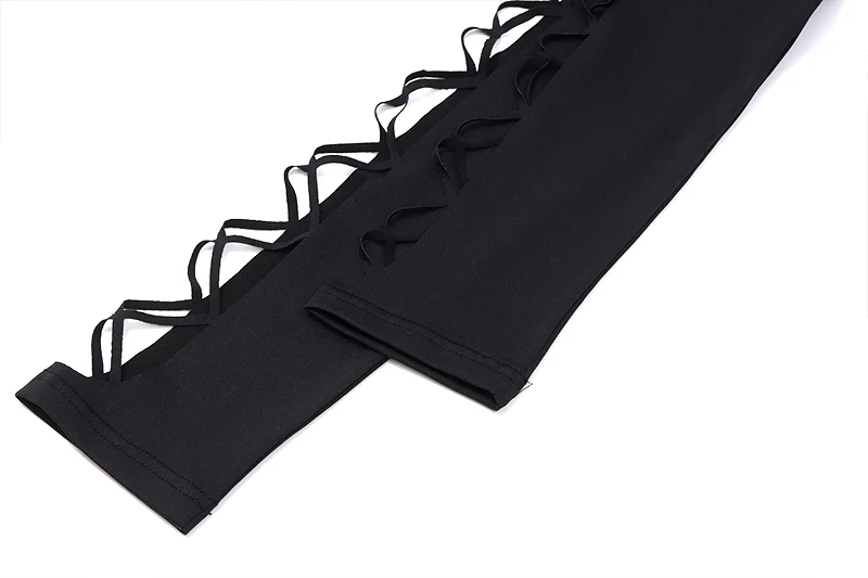 Xeemilo Sexy Dot Hollow Out Bodysuit Y2K Gothic Punk Long Sleeves Bodycon T-shirt Women Autumn Streetwear Slim Bodice Bodysuits