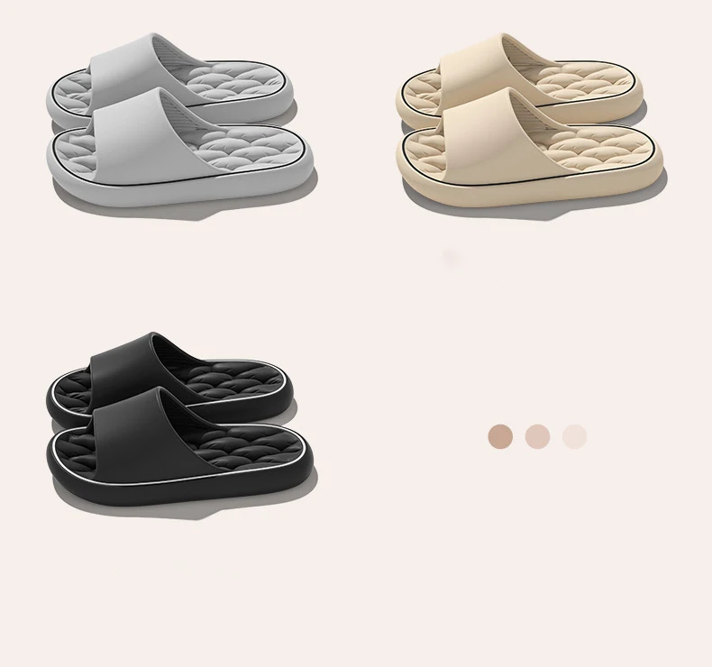 Super Light Soft Slippers Simple Fashion Slides EVA Elastic Shoes Colorful Sneakers In Door Bathroom Flip Flops