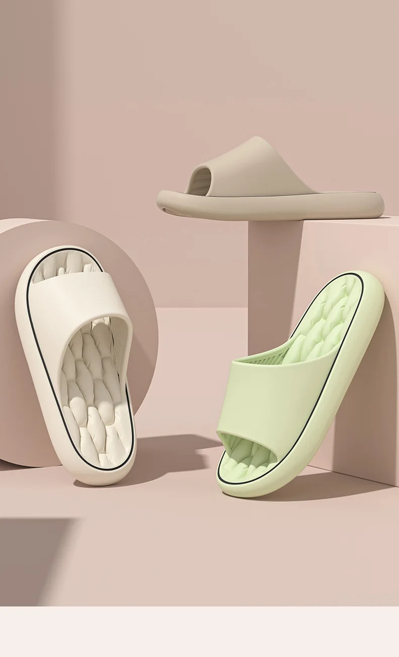 Super Light Soft Slippers Simple Fashion Slides EVA Elastic Shoes Colorful Sneakers In Door Bathroom Flip Flops