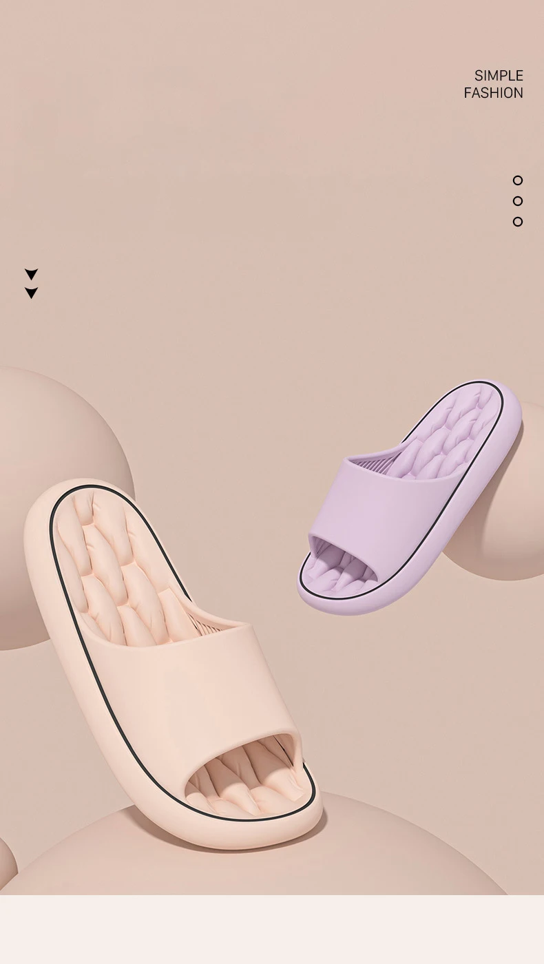 Super Light Soft Slippers Simple Fashion Slides EVA Elastic Shoes Colorful Sneakers In Door Bathroom Flip Flops