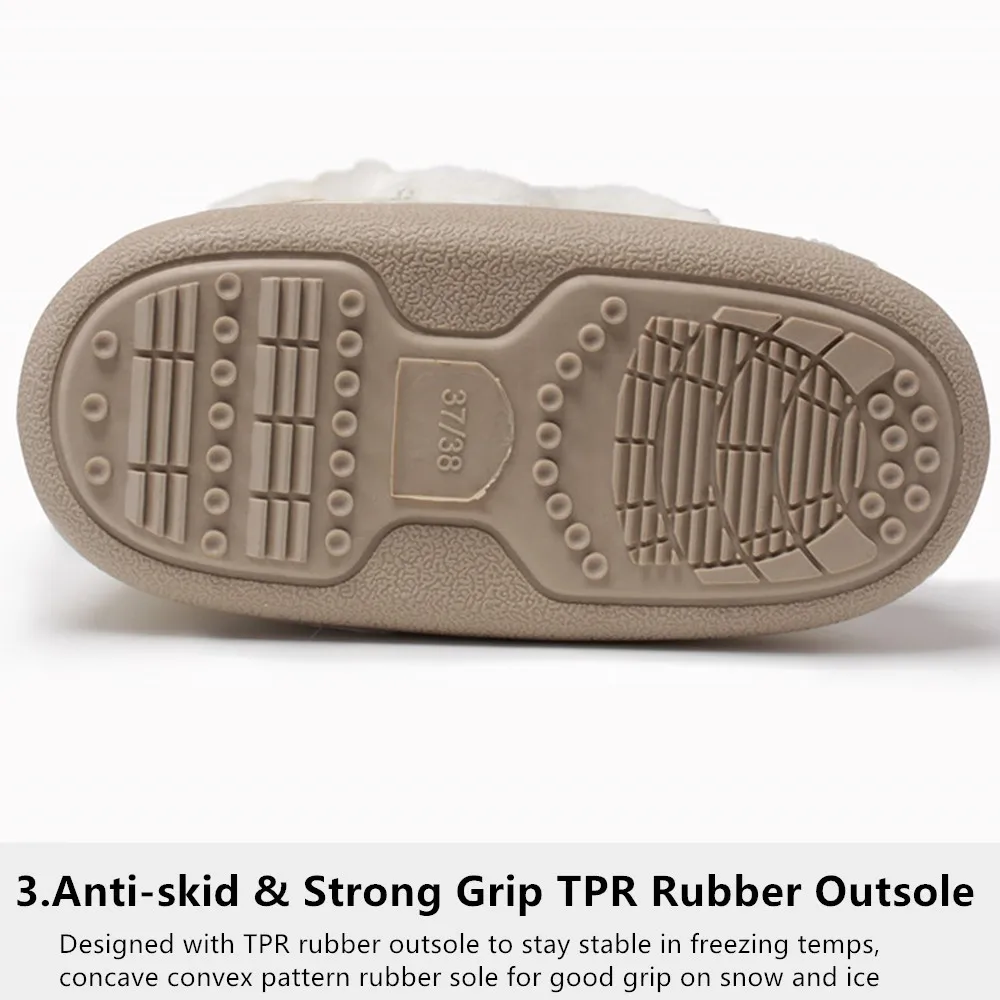 2024 Winter Fur Boots Snow Boots Women Fluffy Fuzzy Furry Faux Fur Boots Middle Calf Platform Pink Black White Furry Boots