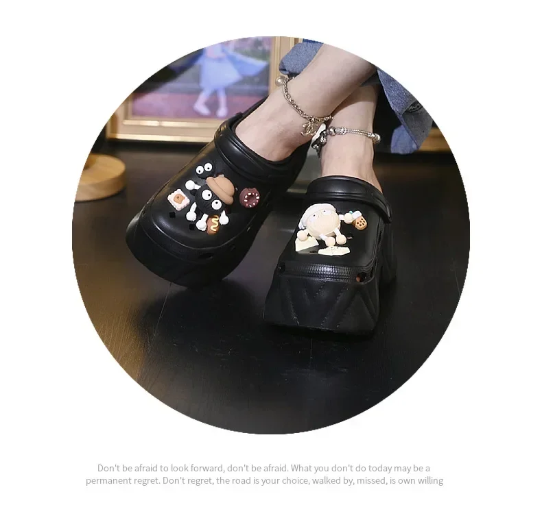 Women's Slippers 9CM High Platform Garden Fashion Clogs Shoes Women's Slippers Thick Bottom EVA Sandals Summer Girls Slippers