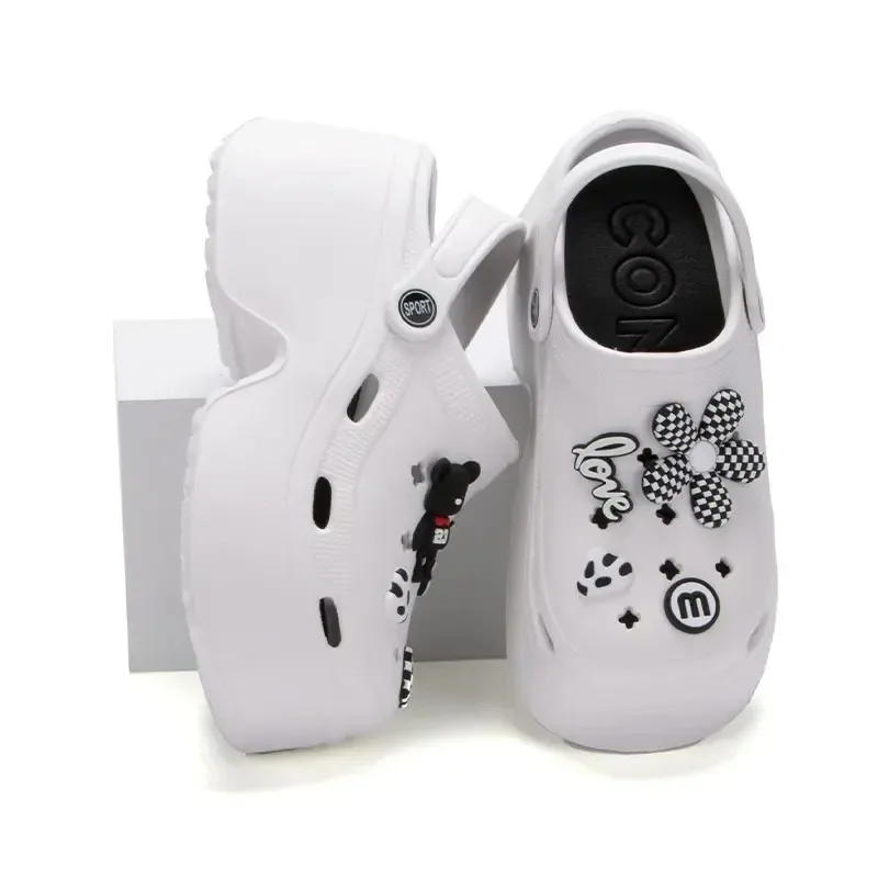 9cm Women Chunky Platform Sandals Summer Soft Thick Sole Diy Clogs Garden Shoes Woman Closed Toe Non-Slip Beach Slides Sandals 9cm Women Chunky Platform Sandals Summer Soft Thick Sole Diy Clogs Garden Shoes Woman Closed Toe Non-Slip Beach Slides Sandals