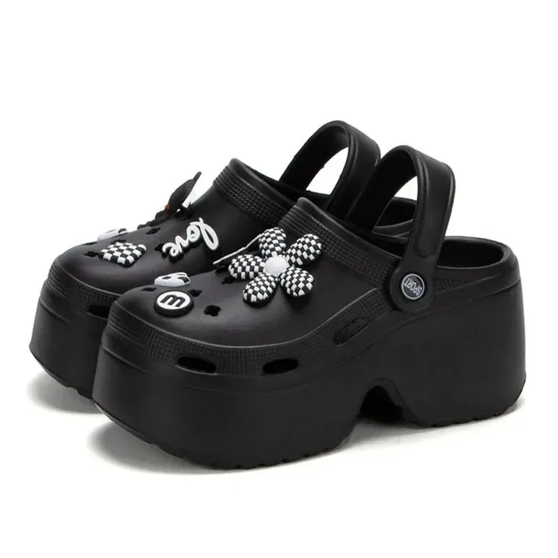 9cm Women Chunky Platform Sandals Summer Soft Thick Sole Diy Clogs Garden Shoes Woman Closed Toe Non-Slip Beach Slides Sandals 9cm Women Chunky Platform Sandals Summer Soft Thick Sole Diy Clogs Garden Shoes Woman Closed Toe Non-Slip Beach Slides Sandals
