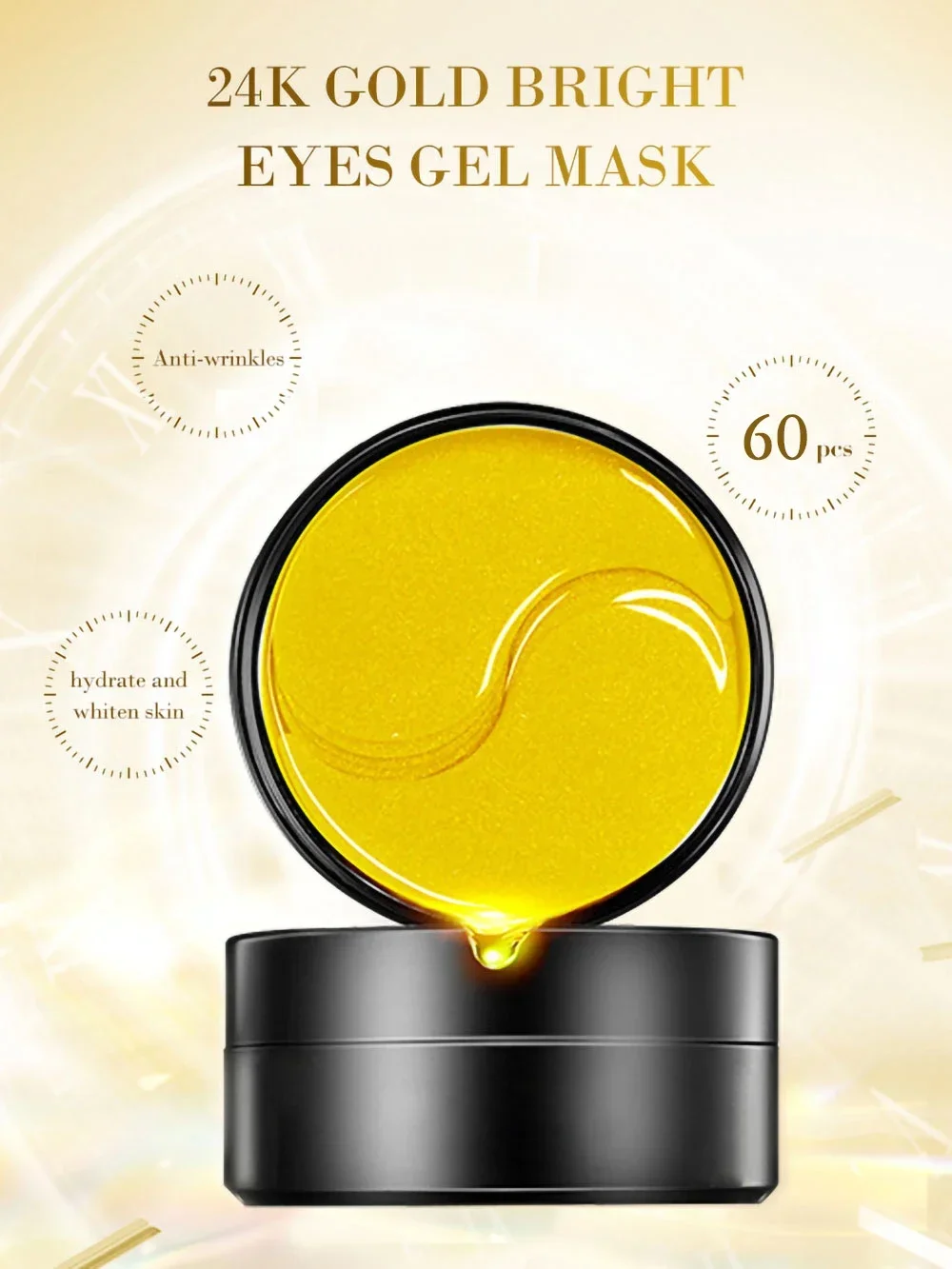 Skincare Products 24K Gold Hyaluronic Acid Eye Mask Remove Dark Eye Circles Collagen Eye Patches Korean Face Care Product