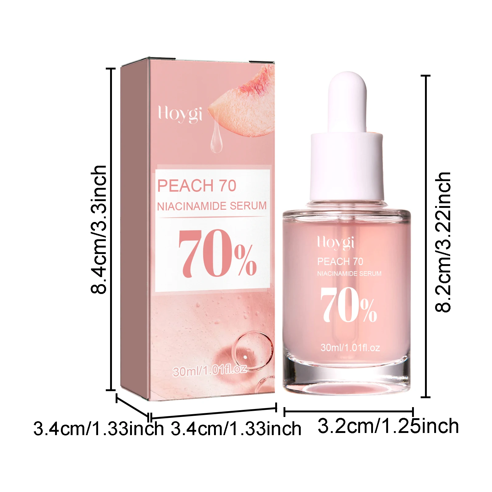 Peach 70% Niacinamide Facial Serum Fade Melanin Moisturzing Shrink Pores Smooth Brightening Skin Care Dark Spot Remover Serum Peach 70% Niacinamide Facial Serum Fade Melanin Moisturzing Shrink Pores Smooth Brightening Skin Care Dark Spot Remover Serum