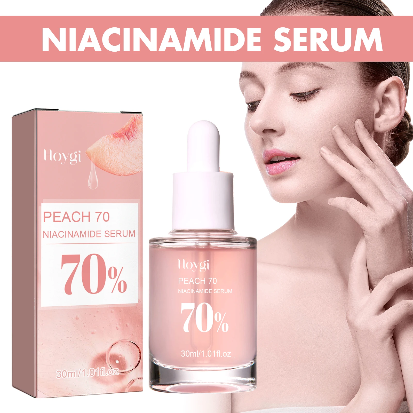 Peach 70% Niacinamide Facial Serum Fade Melanin Moisturzing Shrink Pores Smooth Brightening Skin Care Dark Spot Remover Serum Peach 70% Niacinamide Facial Serum Fade Melanin Moisturzing Shrink Pores Smooth Brightening Skin Care Dark Spot Remover Serum
