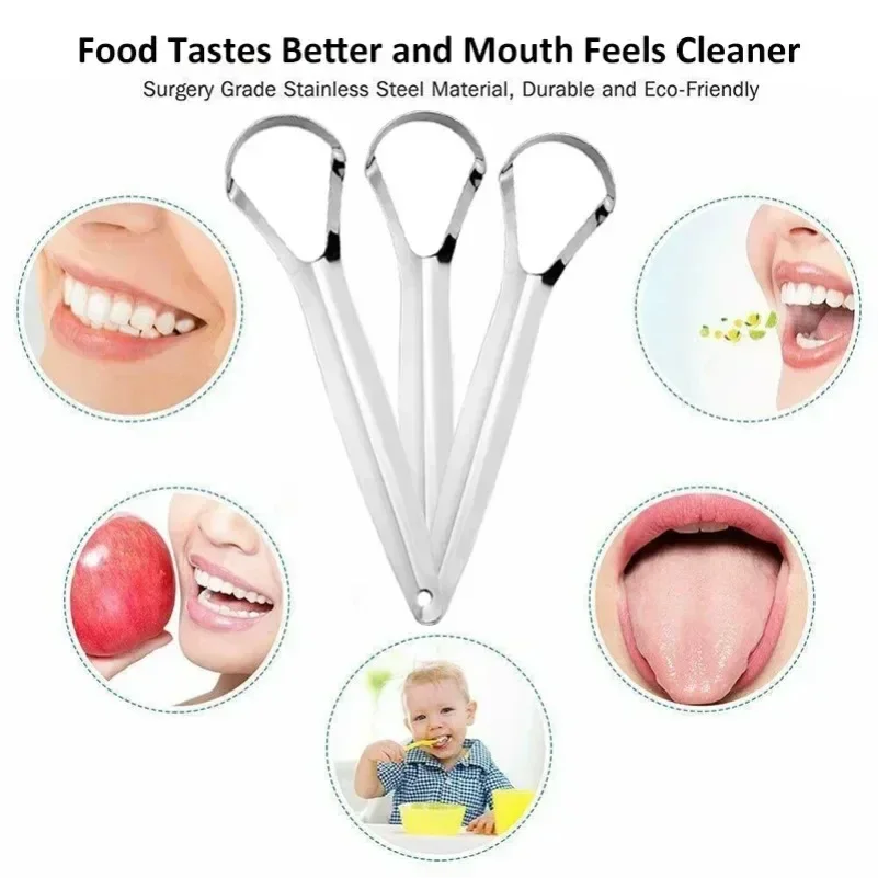 Clean Tongue Scraper Tongue Remover Halitosis Tongue Coating Oral Care Tongue Scraping Brush Stainless Steel Oral Cleaner Tools Clean Tongue Scraper Tongue Remover Halitosis Tongue Coating Oral Care Tongue Scraping Brush Stainless Steel Oral Cleaner Tools