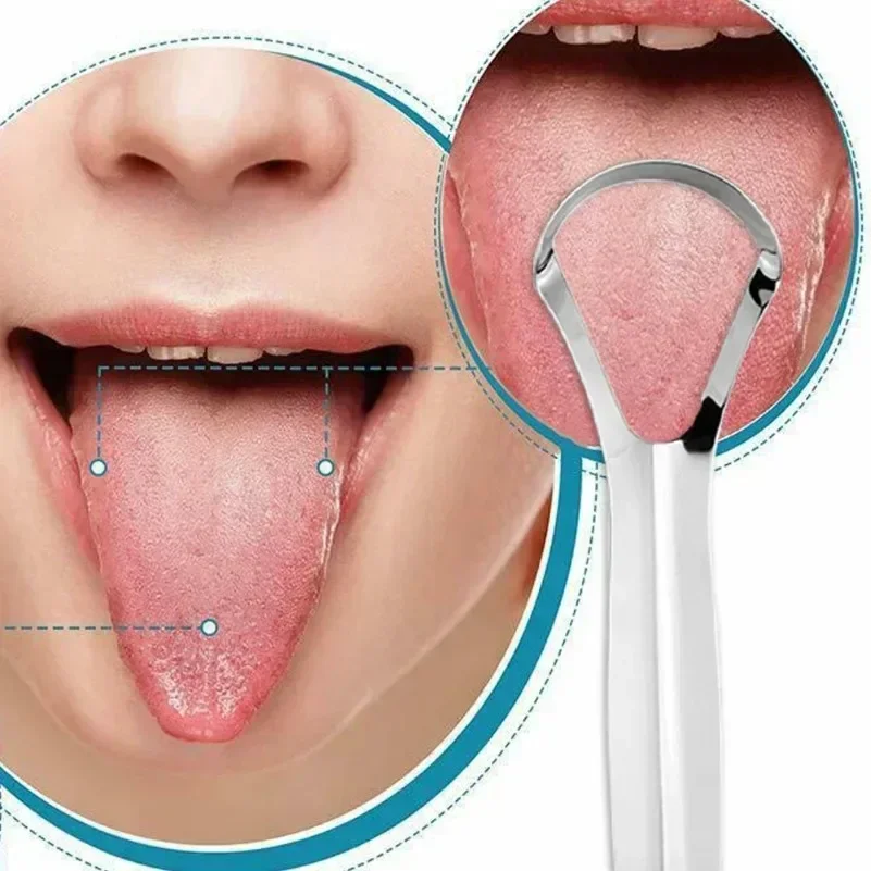 Clean Tongue Scraper Tongue Remover Halitosis Tongue Coating Oral Care Tongue Scraping Brush Stainless Steel Oral Cleaner Tools Clean Tongue Scraper Tongue Remover Halitosis Tongue Coating Oral Care Tongue Scraping Brush Stainless Steel Oral Cleaner Tools