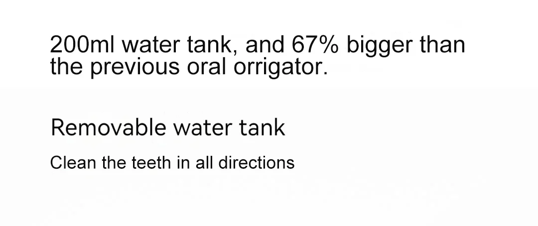 MIJIA Electric Oral Irrigator F400 Portable Water Pick Flosser Teeth Whitening Remove Dental Plaque 200ML pull-out Water Tank MIJIA Electric Oral Irrigator F400 Portable Water Pick Flosser Teeth Whitening Remove Dental Plaque 200ML pull-out Water Tank
