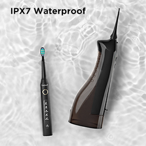 Fairywill Water Dental Flosser Teeth Portable Cordless USB Oral Irrigator Cleaner IPX7 Waterproof Electric Toothbrush Set Home