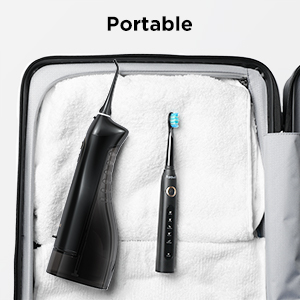 Fairywill Water Dental Flosser Teeth Portable Cordless USB Oral Irrigator Cleaner IPX7 Waterproof Electric Toothbrush Set Home