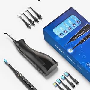 Fairywill Water Dental Flosser Teeth Portable Cordless USB Oral Irrigator Cleaner IPX7 Waterproof Electric Toothbrush Set Home