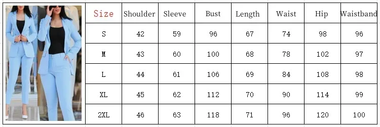Sets for Women 2 Pieces Autumn Fashion Notched Neck Long Sleeve Blazer & Elegant High Waist Work Pants Set Office Lady