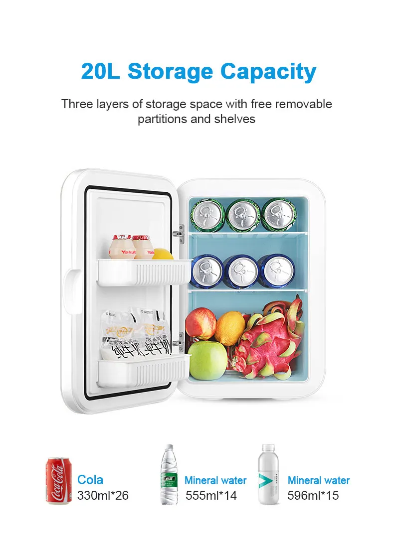 Mini Fridge Refrigerator Beauty Cooler Warmer Refrigerators Constant Temperature Skincare Preservation for Home CAR 20L/220V EU Mini Fridge Refrigerator Beauty Cooler Warmer Refrigerators Constant Temperature Skincare Preservation for Home CAR 20L/220V EU