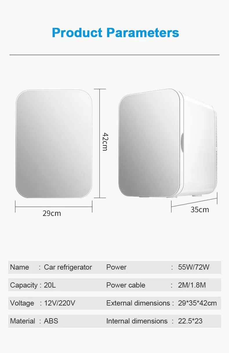 Mini Fridge Refrigerator Beauty Cooler Warmer Refrigerators Constant Temperature Skincare Preservation for Home CAR 20L/220V EU Mini Fridge Refrigerator Beauty Cooler Warmer Refrigerators Constant Temperature Skincare Preservation for Home CAR 20L/220V EU