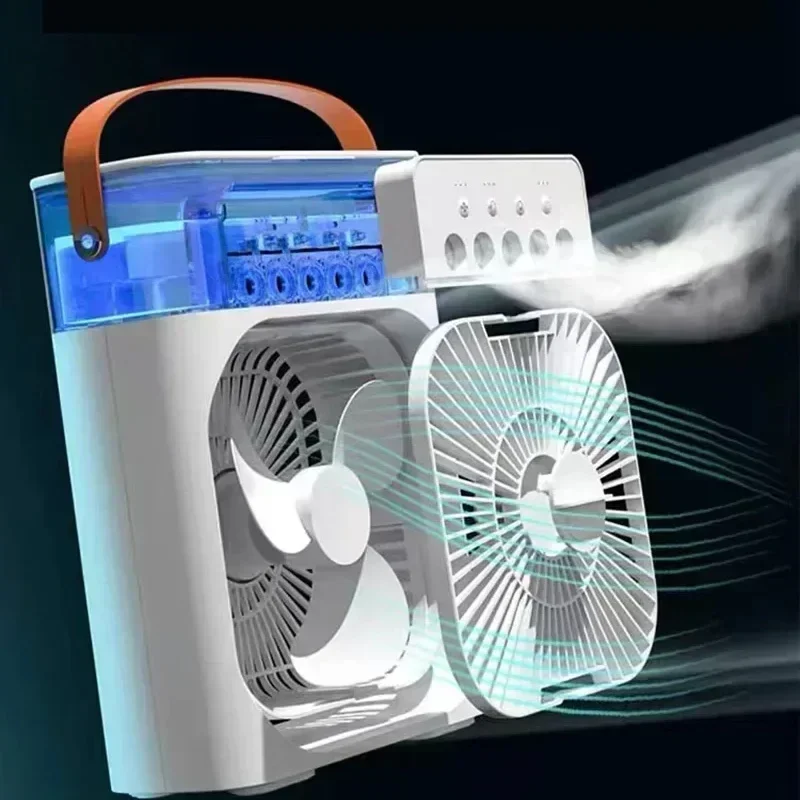 Portable 3 In 1 Fan AIr Conditioner Household Small Air Cooler LED Night Lights Humidifier Air Adjustment Home Fans Dropshipping Portable 3 In 1 Fan AIr Conditioner Household Small Air Cooler LED Night Lights Humidifier Air Adjustment Home Fans Dropshipping