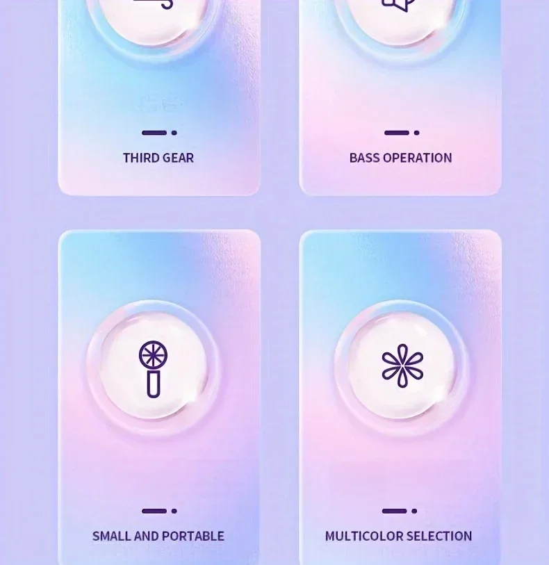 Mini Portable Fan USB Charging 3-speed - Handheld Fan for Men and Women Suitable for Office, Outdoor Travel, and Camping