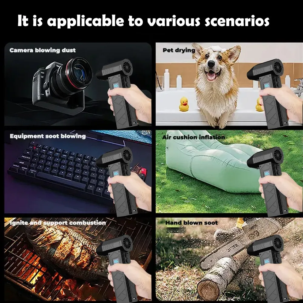 180000PRM Portable Electric Air Blower Turbo Jet Fan Brushless Motor HighSpeed Mini Turbo Jet Fan Adjustable Wind Violent Blower 180000PRM Portable Electric Air Blower Turbo Jet Fan Brushless Motor HighSpeed Mini Turbo Jet Fan Adjustable Wind Violent Blower