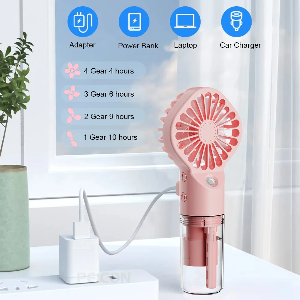 Portable Humidifier Fan Mini Handheld Mist Fan Portable USB Rechargeable Handheld Fan with Humidifier Mini Water Spray Hand Fan Portable Humidifier Fan Mini Handheld Mist Fan Portable USB Rechargeable Handheld Fan with Humidifier Mini Water Spray Hand Fan