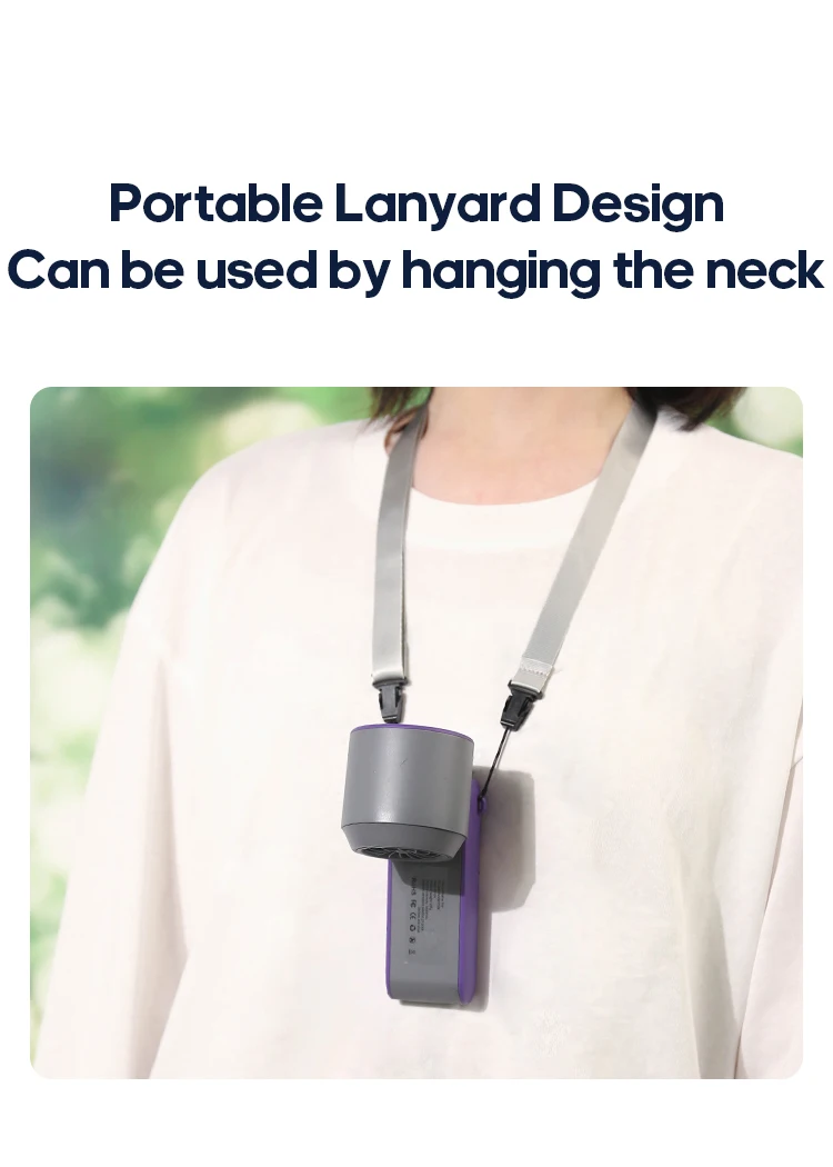 KINSCOTER Outdoor Foldable Portable Handheld Fan Mini Cooling Rechargeable 3600mAh 100-level Free Control High Speed Turbo Fan