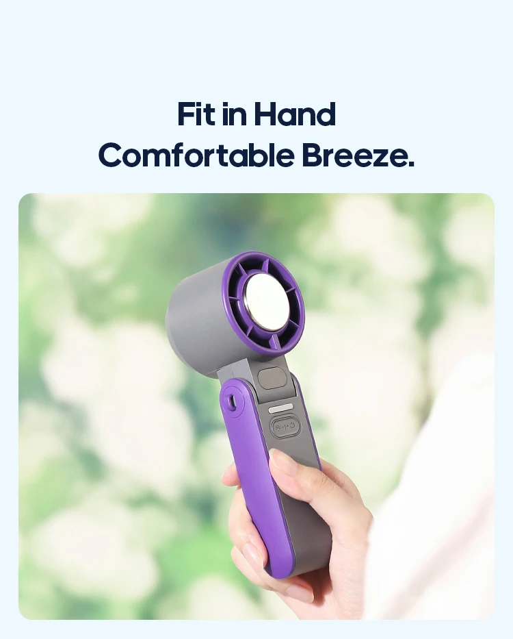 KINSCOTER Outdoor Foldable Portable Handheld Fan Mini Cooling Rechargeable 3600mAh 100-level Free Control High Speed Turbo Fan