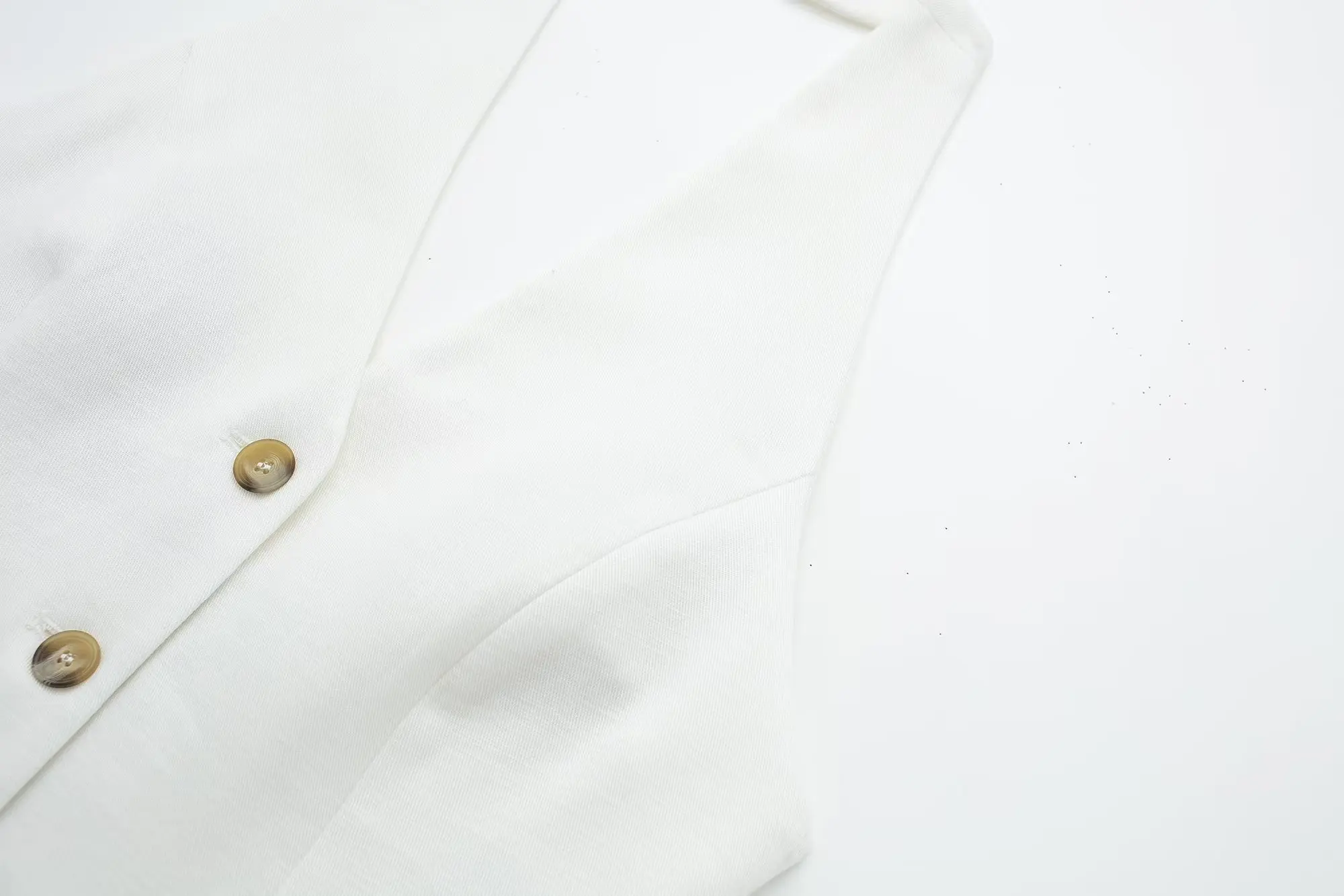 TRAFZA Women 2 Piece Set Halter Neck Single-Breasted Pocket Sleeveless Halter Vest Tops+High Waist Zipper Pockets Wide Leg Pant