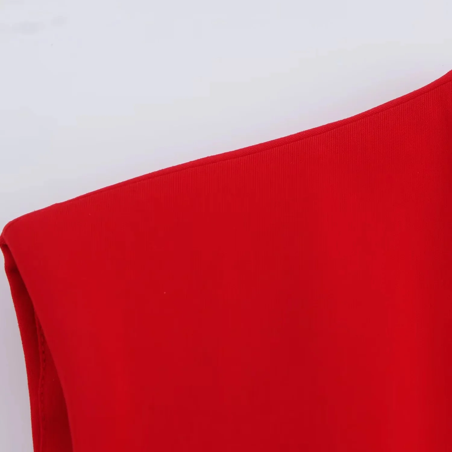 TRAFZA Office Lady Chic Red Vest Blazer Suits V Neck Sashes Sleeveless Blazer High Waist Wide Leg Pants Fashion 2025 Summer Sets