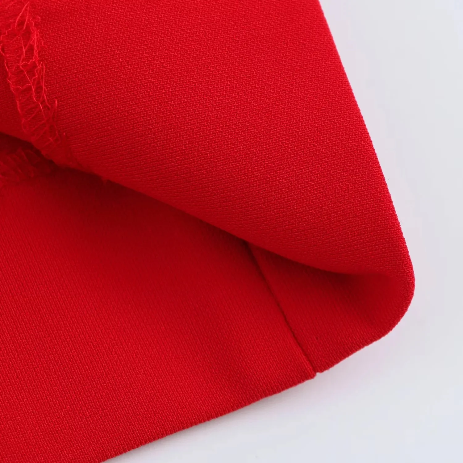 TRAFZA Office Lady Chic Red Vest Blazer Suits V Neck Sashes Sleeveless Blazer High Waist Wide Leg Pants Fashion 2025 Summer Sets