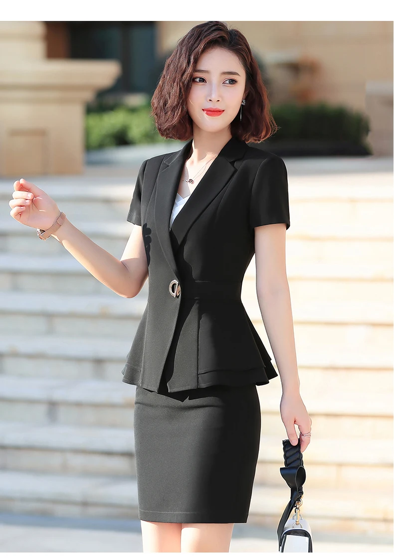 Naviu Women Pants Suit New Summer Fashion Short Sleeve Slim Blazer and Trousers Business Temperament Office Lady Work Wear Naviu Women Pants Suit New Summer Fashion Short Sleeve Slim Blazer and Trousers Business Temperament Office Lady Work Wear