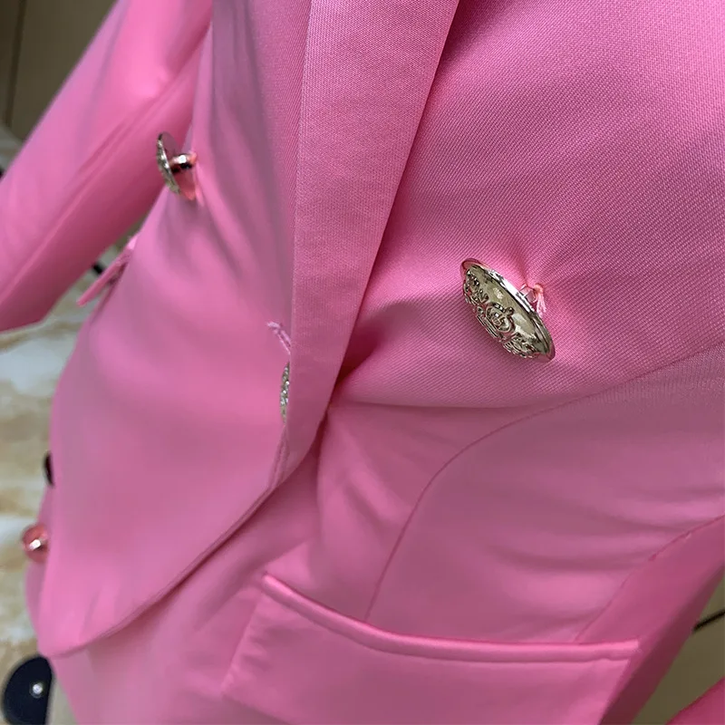 BAMBOOBOY Blazer Suits 2 Pieces Women Long Sleeve Coat + High Waist Mini Skirt Autumn Clothes Streetwear Pink Two Piece Sets