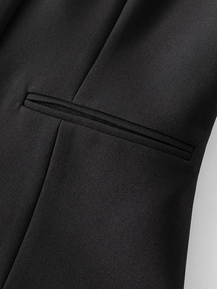 FSLE Women Blazer Temperament Suit Jacket for Office Lady Sets Formal Female Blazer Vest Skirt 24FS11075