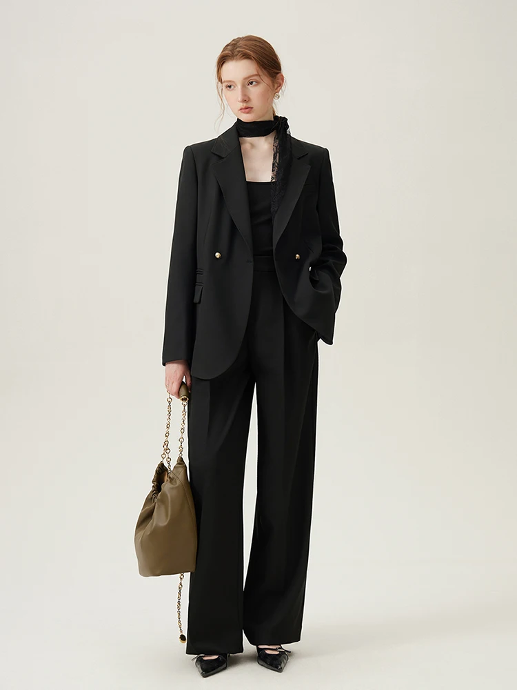 FSLE Women Blazer Temperament Suit Jacket for Office Lady Sets Formal Female Blazer Vest Skirt 24FS11075