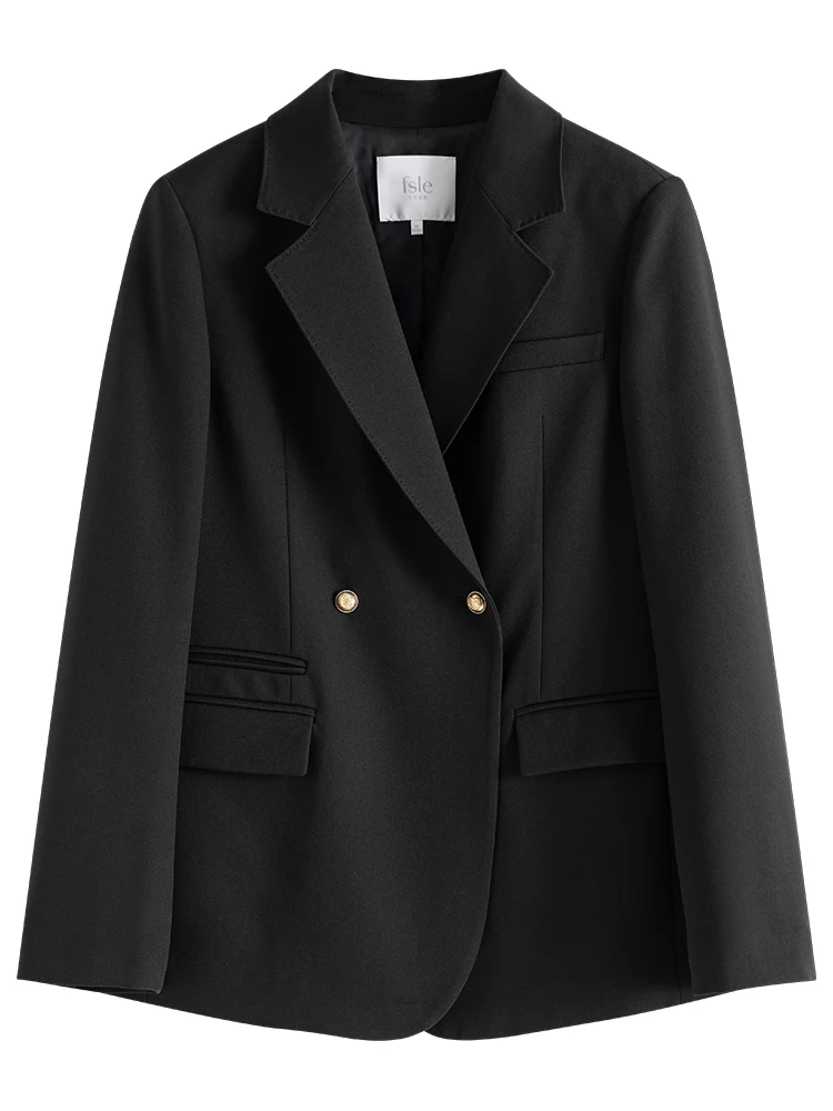 FSLE Women Blazer Temperament Suit Jacket for Office Lady Sets Formal Female Blazer Vest Skirt 24FS11075