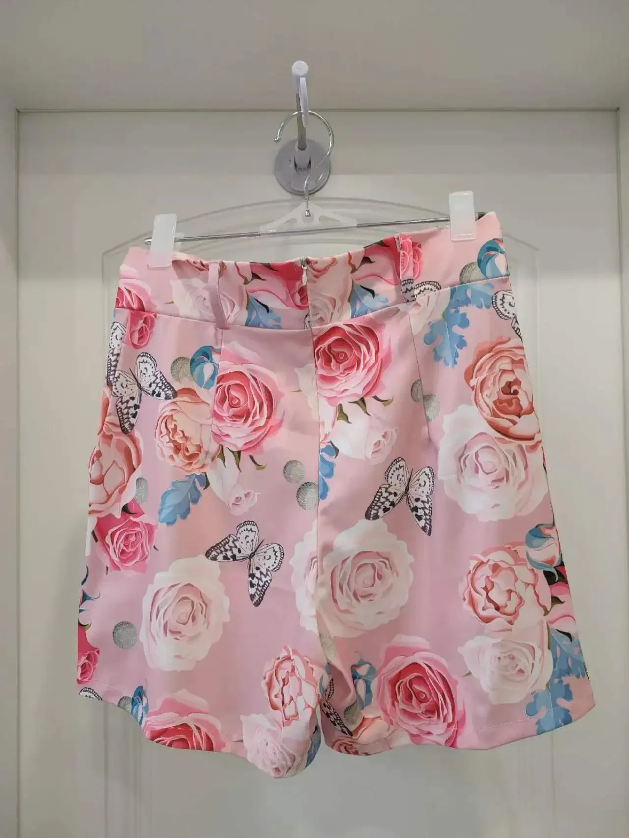 Set Woman 2 Pieces Spring Summer New Korean Fashion Casual Long Sleeve Blazer Coats Suits Elegant Printing Belt Shorts Sets