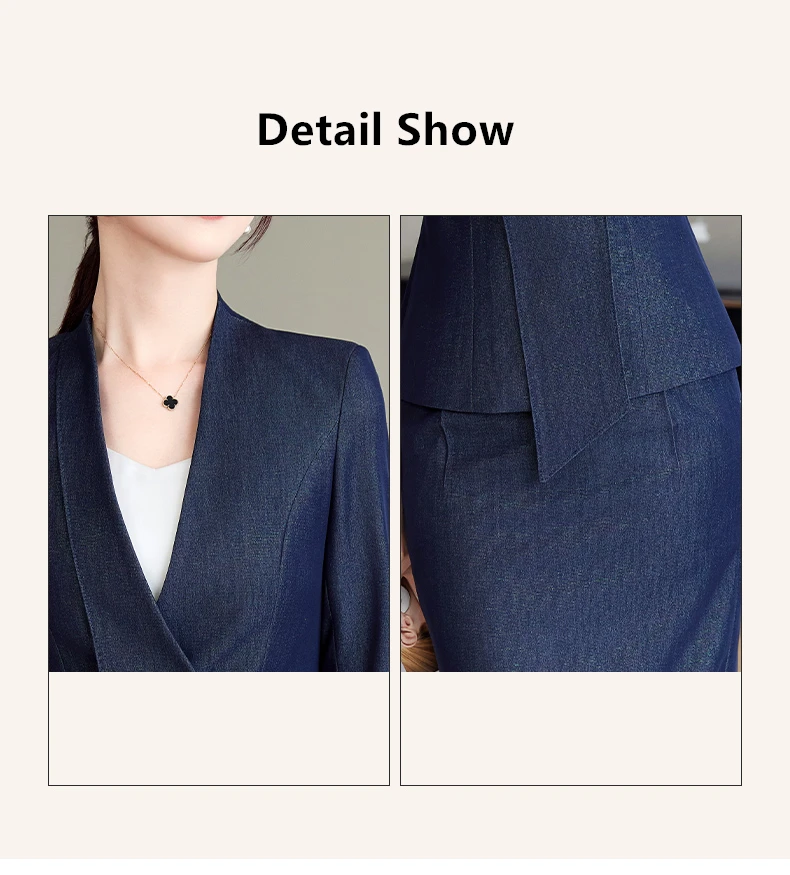 NAVIU New Spring Summer Female Elegant Women Skirt Suits Apricot Navy Blue Blazer And Skirt Business Office Lady 2 Pieces Set NAVIU New Spring Summer Female Elegant Women Skirt Suits Apricot Navy Blue Blazer And Skirt Business Office Lady 2 Pieces Set