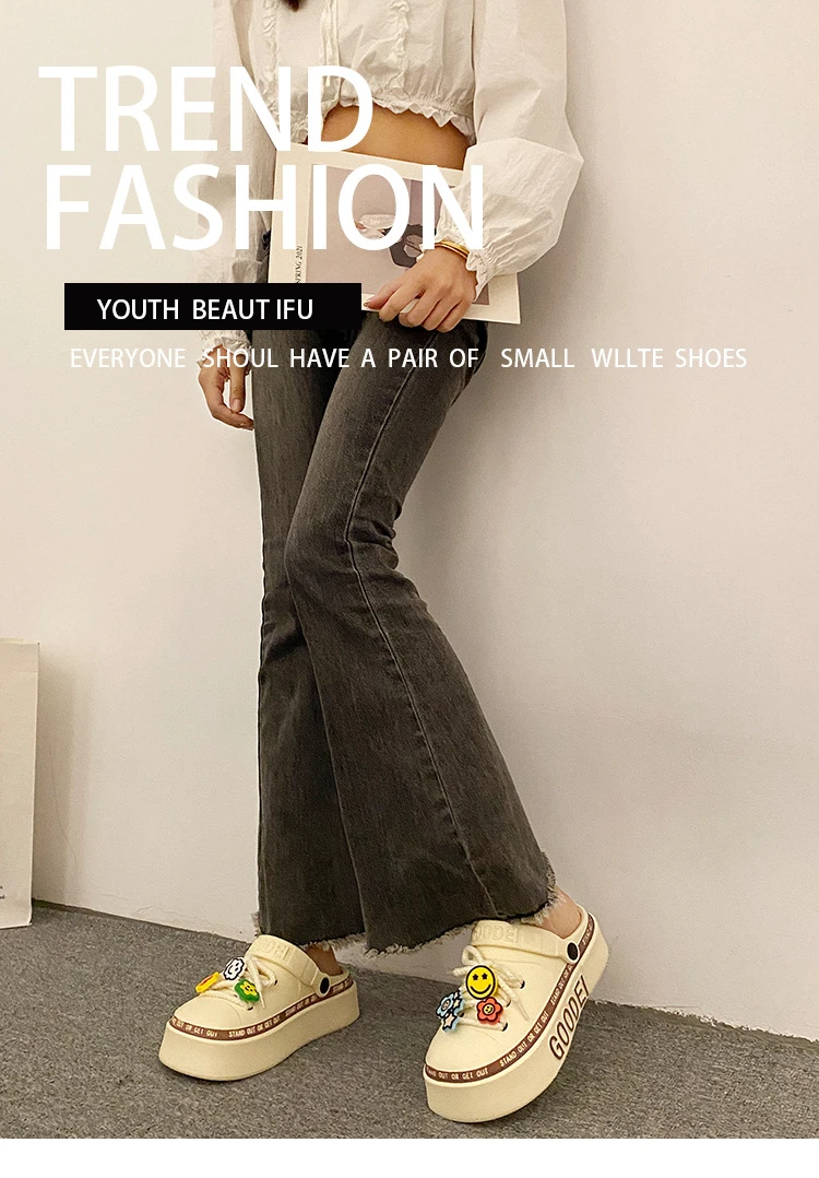 Women Sandals 2024 New Arrival Elegant Clogs Fashion Street Beach Slides Height Increasing Slippers For Girls