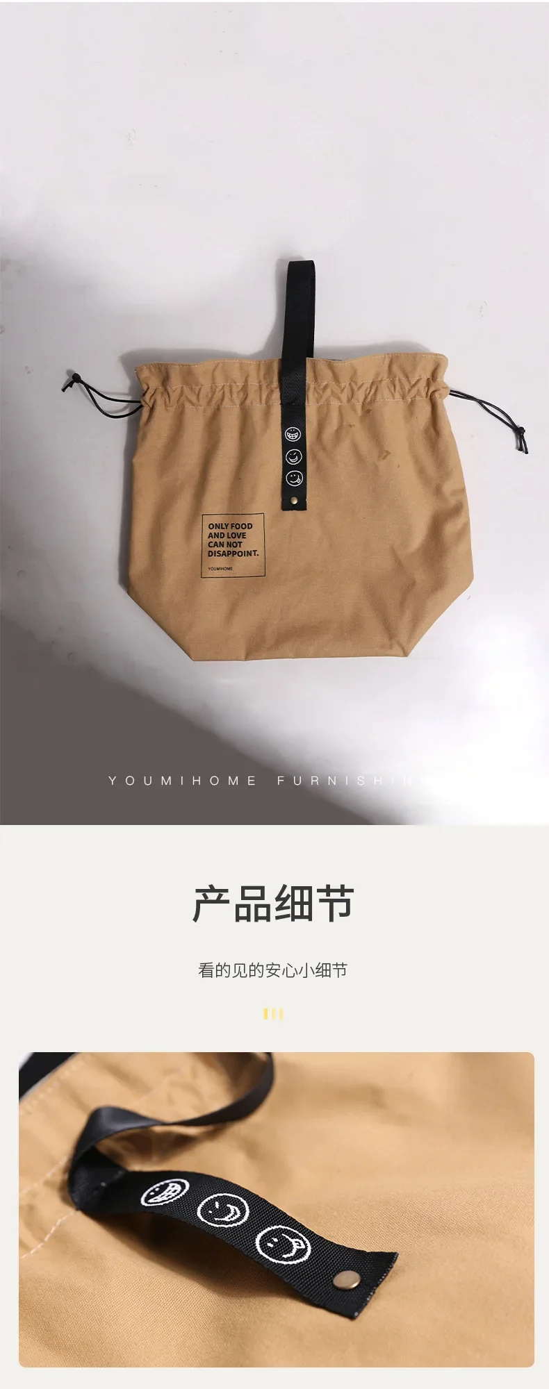 Outdoor Portable Picnic Dinner Container Canvas Lunch Bag Bento Box Handbag School Fresh Keeping Food Storage Tote Accessories