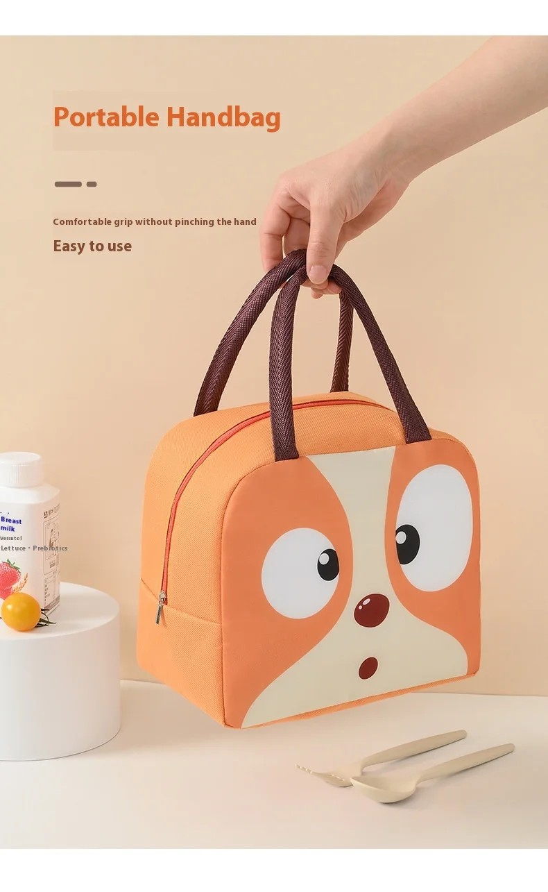 Thickened Cute Bag Oxford Cloth Bag Insulated Bento Portable Cartoon Portable Handbag Lunch Box Pet Ice Preservation Bag